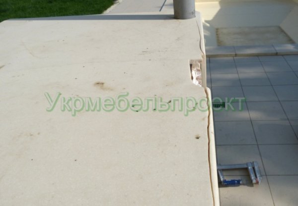 Реставрация ремонт столешницы из искусственного камня